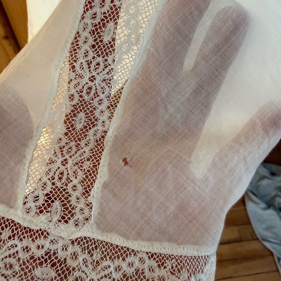 Antique Edwardian 1910s Era Long White Cotton Skirt - Picture 11 of 12